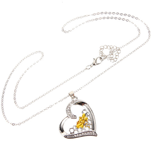 Set di collana con ape per donna, elegante girocollo in 2 pezzi