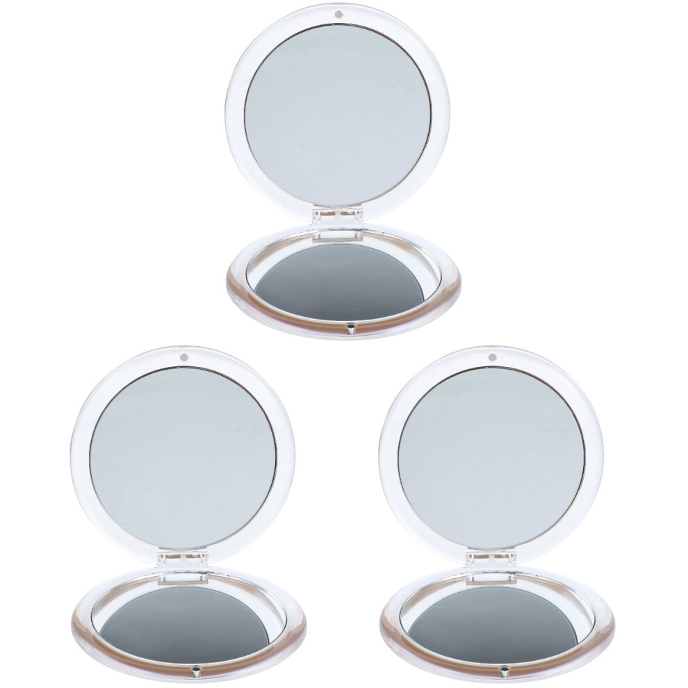 Compact Folding Makeup Mirror 10X Magnifying 3pcs