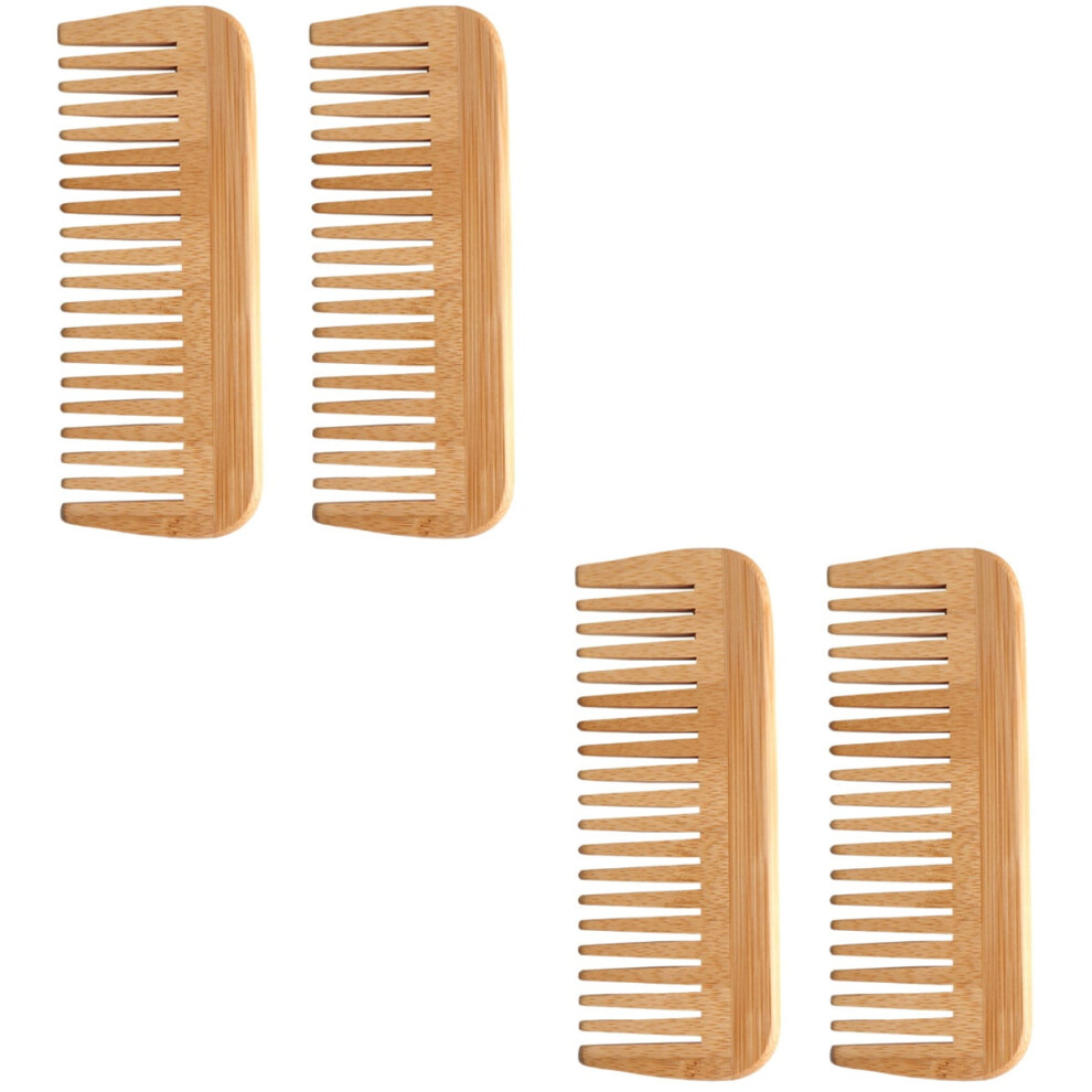 Wooden Comb Fine Tooth Multi-purpose 4 pcs