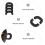 Black Silicone Pot Handle Sleeve 4 pcs 6