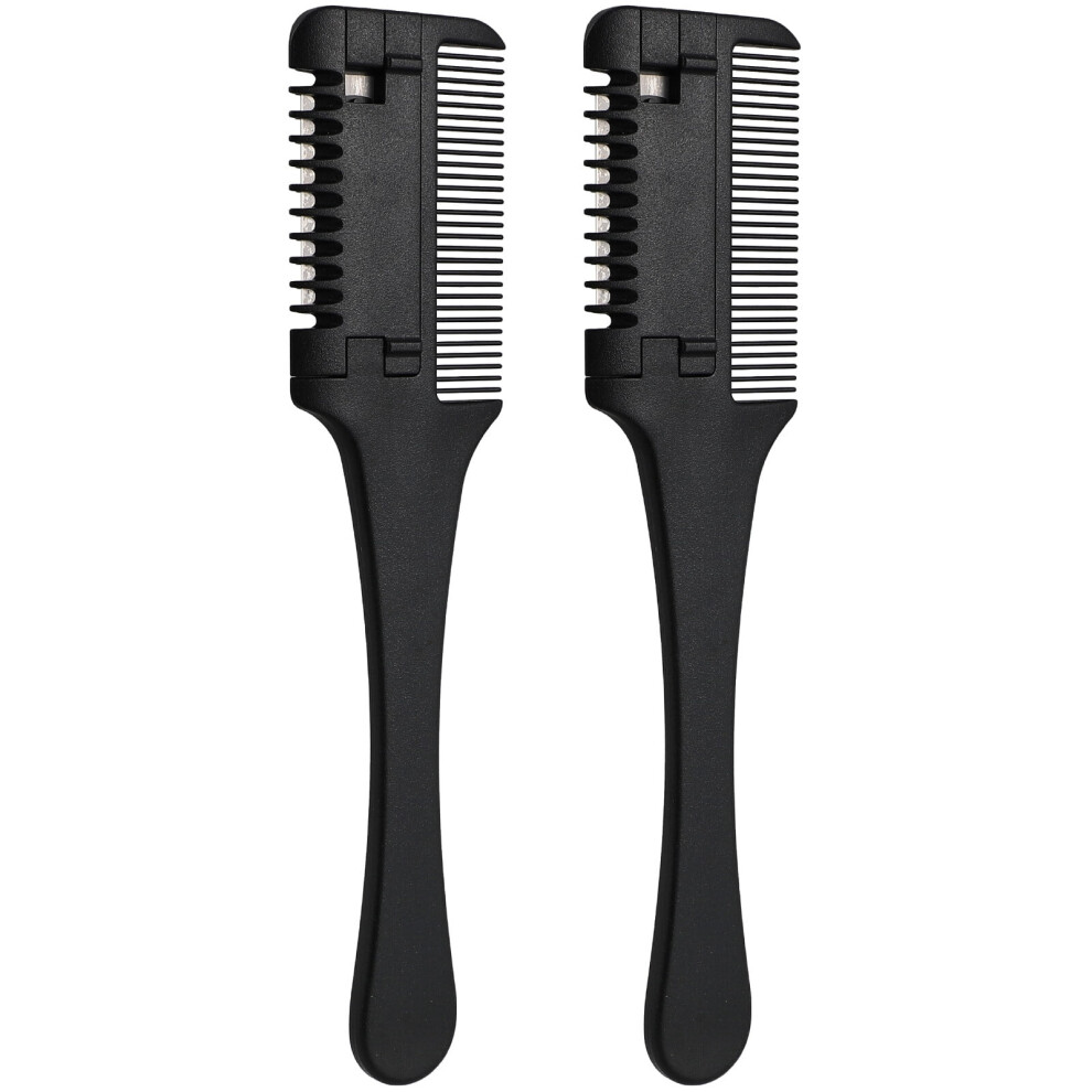 Professional Hairdressing Combs Black Handle 2 pcs