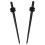 Acrylic Ear Plugs Set Black Tapered 1.6mm Pair 1