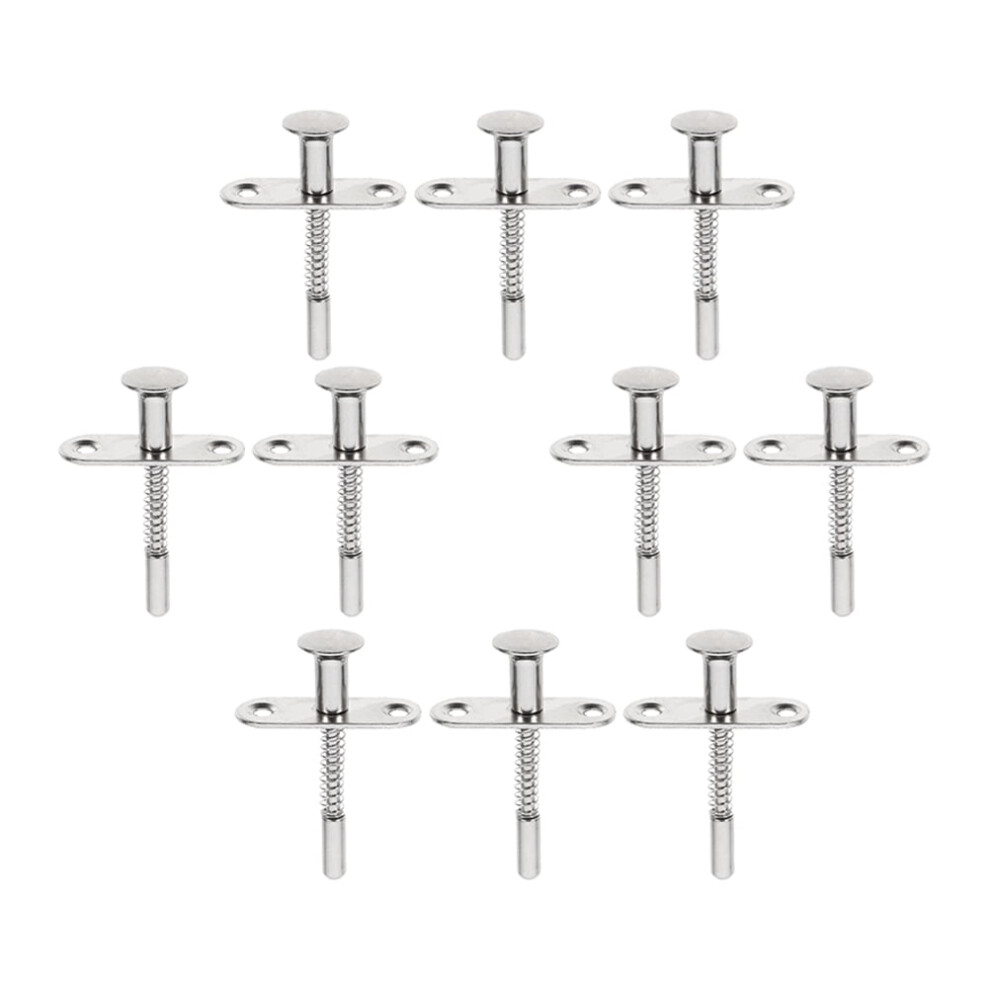 Stainless Steel Plunger Latch 10 Pcs 972700537448