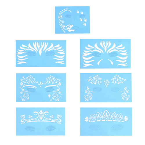 Face Paint Stencil Set Reusable 7 Pieces