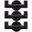 Stainless Steel Wall-Mounted Hook Set 3pcs 1