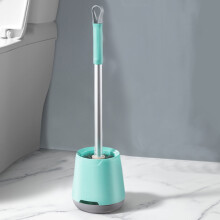 Perie de toaletă FloHua cu peri duri, kit de perie pentru curățarea vasului de baie, mâner lung, design compact, compatibilă cu toaletele