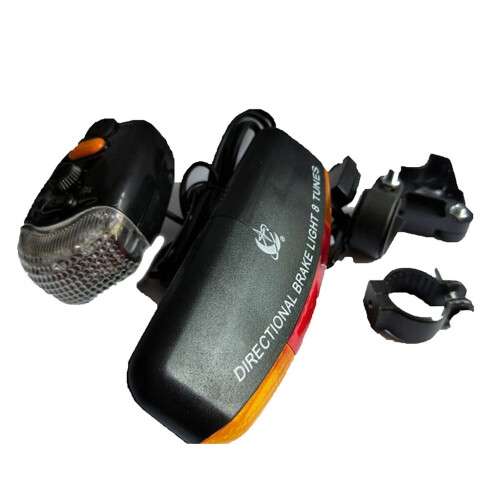 LED bicycle turn signal brake light with horn 1