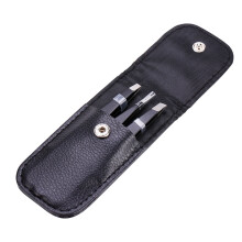Stainless Steel Tweezers Set Flat Tapered Slat Tip 3 Pcs
