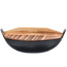 Mini amphora wok pre-seasoned cast iron 1 piece