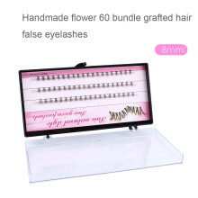 Pestañas postizas, Solomi8mm Fibra sintética negra natural Cluster individual Extensión de pestañas falsas Herramienta de maquillaje