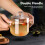 Clear Glass Saucepan High Borosilicate 350ml 6