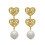 Sterling Silver Pearl Stud Earrings Hollow Twist Design 2