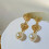 Sterling Silver Pearl Stud Earrings Hollow Twist Design 6