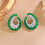 S925 Silver C-Shaped Zircon Earrings Multicolor 2