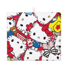 Hello Kitty oppvaskmatte til kjøkkenbenk, mikrofiber oppvaskmatte, raskt absorberende avrenningsmatte