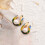 Colorful enamel drop earrings S925 silver gold 2