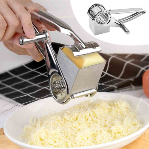 Râpe à fromage rotative manuelle en acier inoxydable (1 pièce) 2