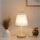 Livrdious 3-way dimmable table lamp with round flaxen 6