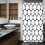 Geometrický sprchový závěs Černá Bílá Polyester 36x72 palců 4