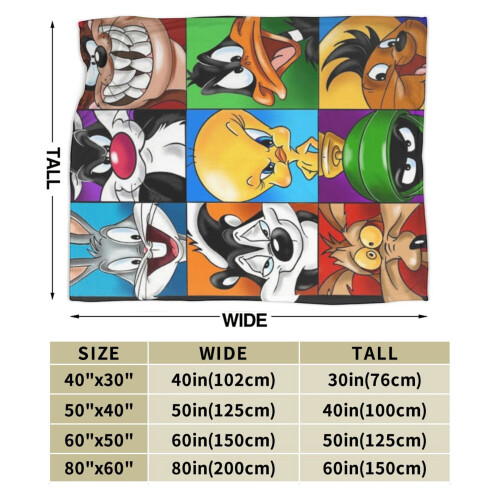 Couverture en peluche Looney Tunes 50x60 pouces 2