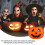 Κουβάς αποθήκευσης γλυκών για κολοκύθες Halloween 2 τεμάχια πορτοκαλί 4
