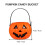 Κουβάς αποθήκευσης γλυκών για κολοκύθες Halloween 2 τεμάχια πορτοκαλί 3