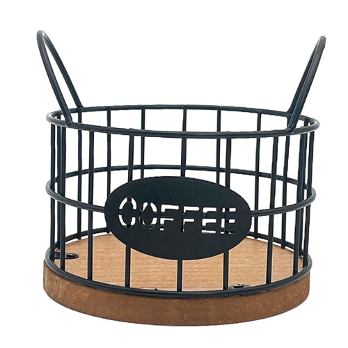 LOVIVER Kaffeekapselhalter, Metall-Arbeitsplattenorganizer, schwarz 2