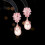 S925 Silver Zircon Water Drop Pearl Earrings 4