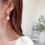 S925 Silver Zircon Water Drop Pearl Earrings 6