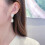S925 Silver Zircon Water Drop Pearl Earrings 8