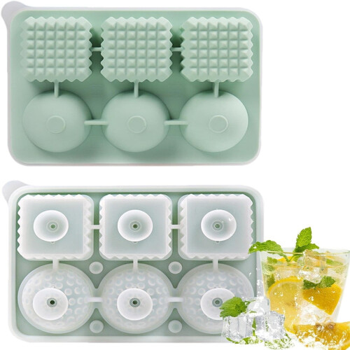 Large Ice Cube Tray Reusable Silicone 12-Cavity 1