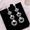 Women's 925 Silver Geometric Fan Earrings 6