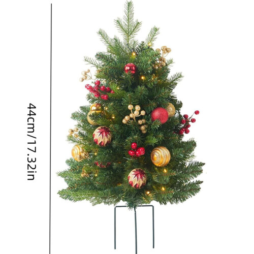 Sapin de Noël extérieur floqué à LED 17,32 pouces 2