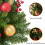 Sapin de Noël extérieur floqué à LED 17,32 pouces 4