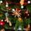 Kerstslinger van viltballen, wit en rood, 2 meter 7