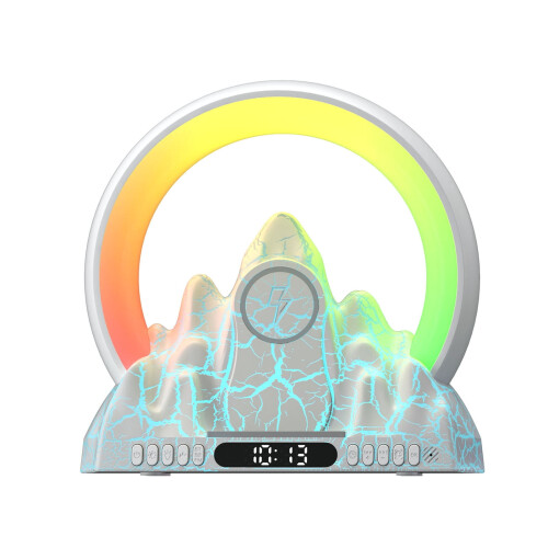 Support de chargement sans fil avec réveil et lampe Bluetooth 1