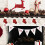 Hanging Glitter Sequins Tree Ornament White Red 6 pcs 5