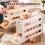 Eggdispenser hvit, 4-lags kjøleskapsorganisator 4