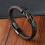 Pulseira de couro com nó infinito para homens, 19 cm (7,5 polegadas). 3
