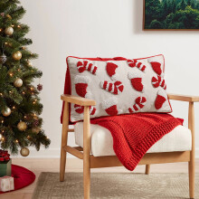 Taie d'oreiller 3D en velours bouclé peluche de Noël, compatible avec les coussins lombaires de canapé et de voiture, cadeau idéal pour les fêtes