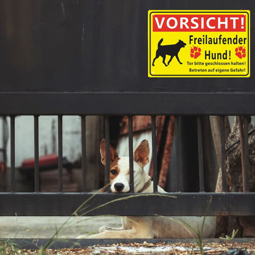 Vorsicht Blechschild, deutsche Sprache, Vintage-Metallplakette 2
