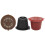 Ensemble de 3 filtres à café réutilisables marron de 20 ml 5