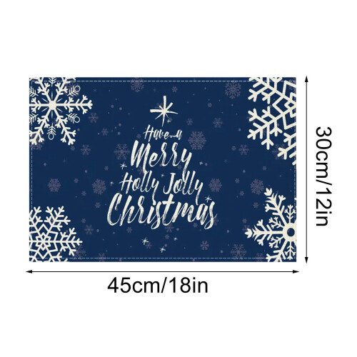 Set de 4 sets de table de Noël en plastique lavable 1