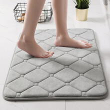 Txmfgh Grå polyester badeværelsesmåtte 40x60 tommer, absorberende og skridsikker, maskinvaskbar, hurtigttørrende med memoryskum - kompatibel med