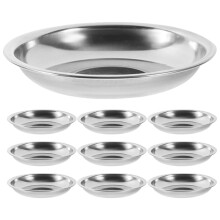 10 buc Mini aperitive farfurii farfurioare feluri de mâncare sushi înmuiere boluri din oțel inoxidabil sos feluri de mâncare boluri rotunde