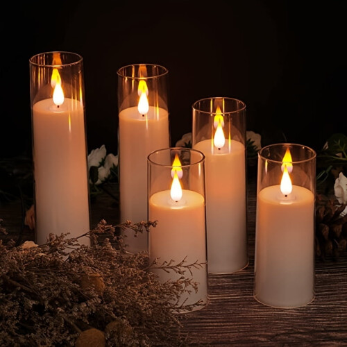 Vela LED parpadeante, funciona con pilas, 1 unidad 1