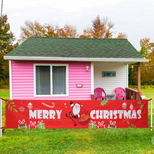 Kerstbanner met kerstmanontwerp (3m) 2