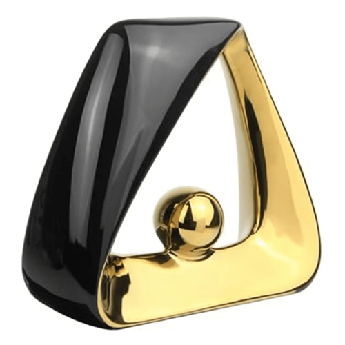 Modern geometrisk keramisk staty för heminredning, 1 st. 1