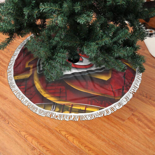 Saia de árvore de Natal de pelúcia do Kansas City Chiefs, 30, 36 e 48 polegadas 1