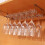 Porte-verres à vin en acier inoxydable 35 cm, double rangée 3